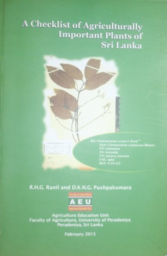 AG - A Checklist of Agriculturally Important Plants of Sri Lanka