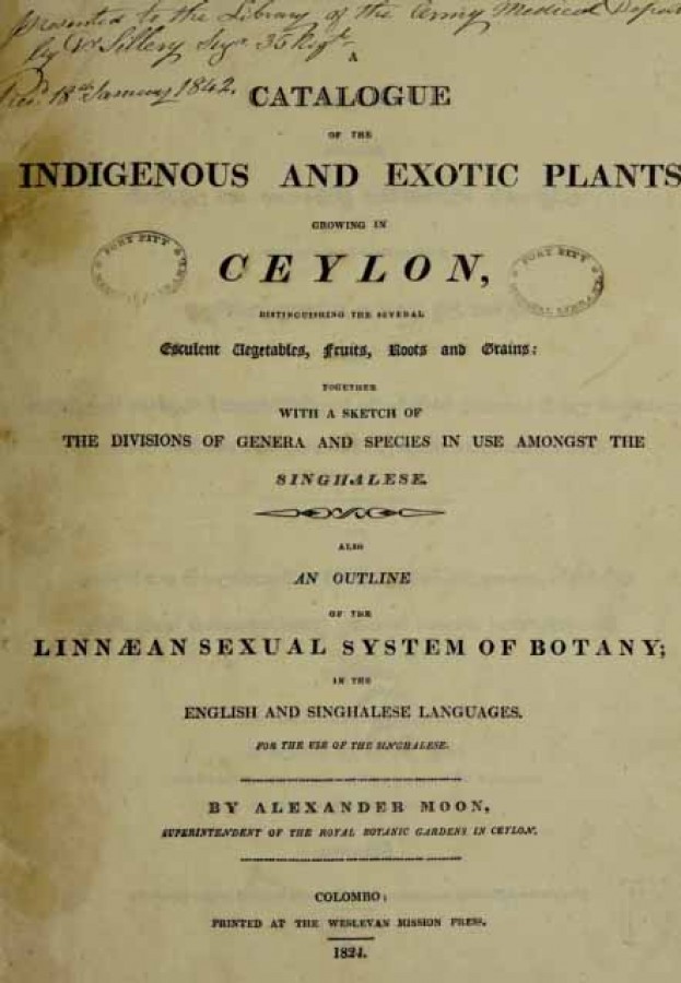 F - A Catalogue of the indigenous and exotic plants growing in Ceylon